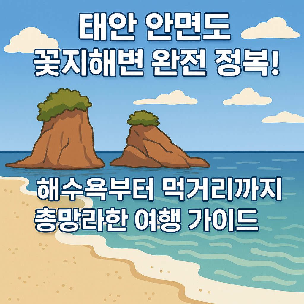 태안 안면도 꽃지해변 완전 정복! 해수욕부터 먹거리까지 총망라한 여행 가이드