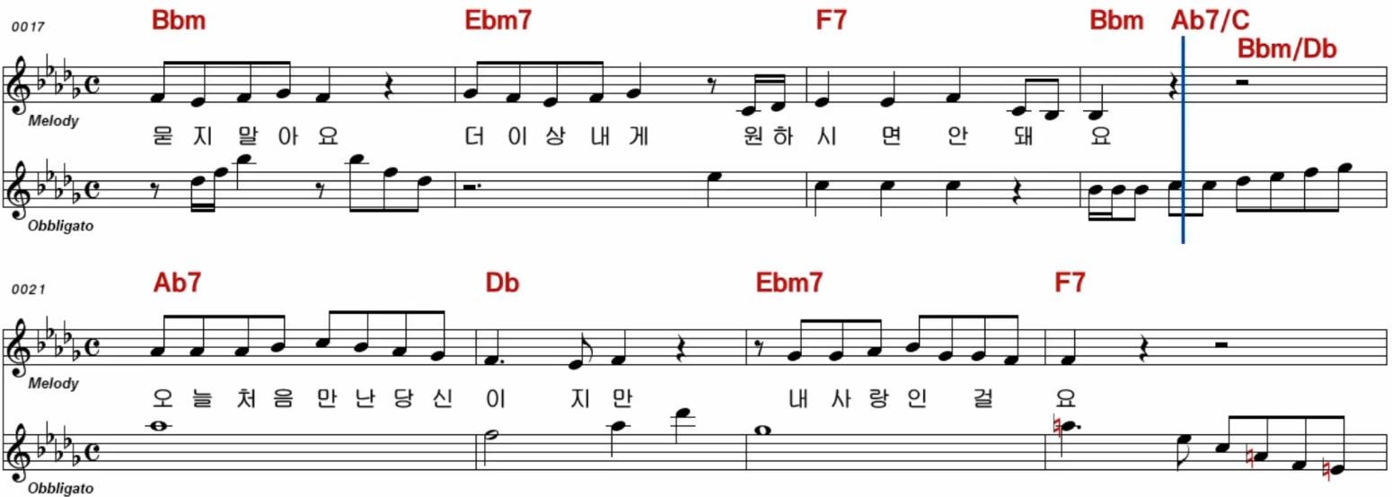 장윤정 어머나 악보