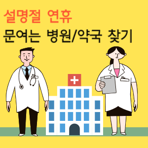 설 연휴 진료 병원 약국 찾기 방법