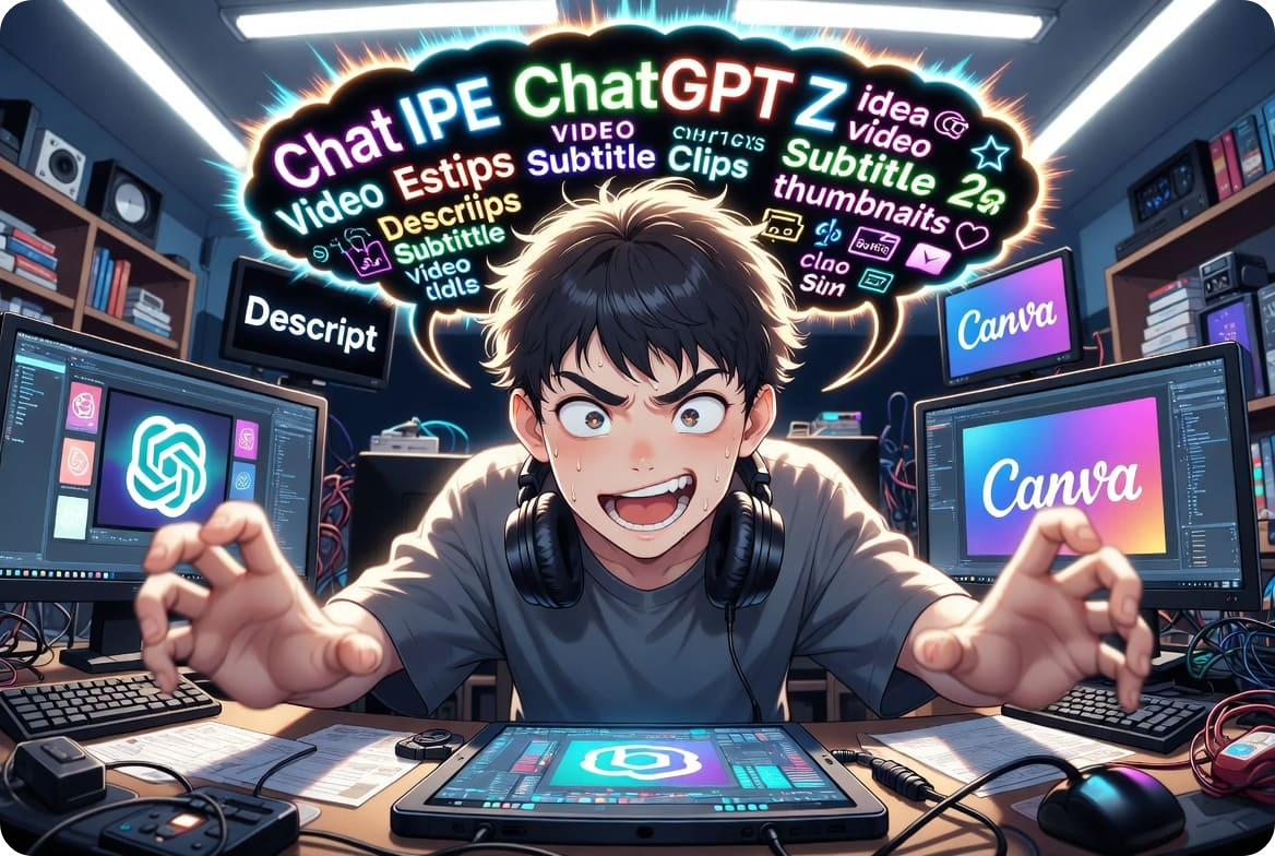 ChatGPT + Descript + Canva