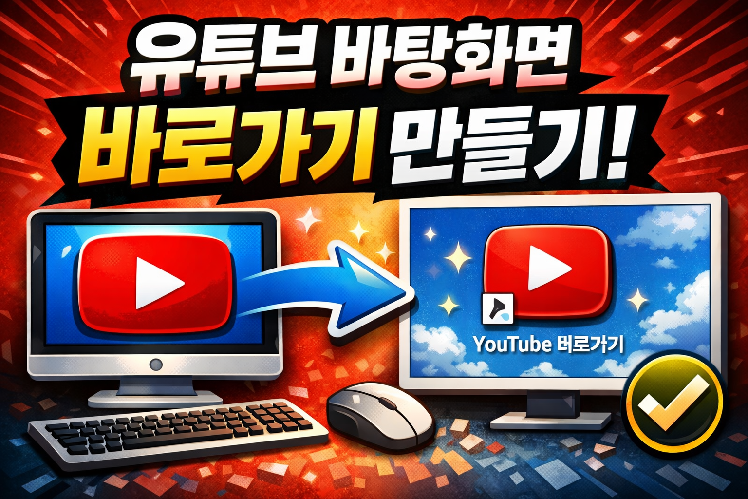 유튜브 바탕화면 바로가기 만들기