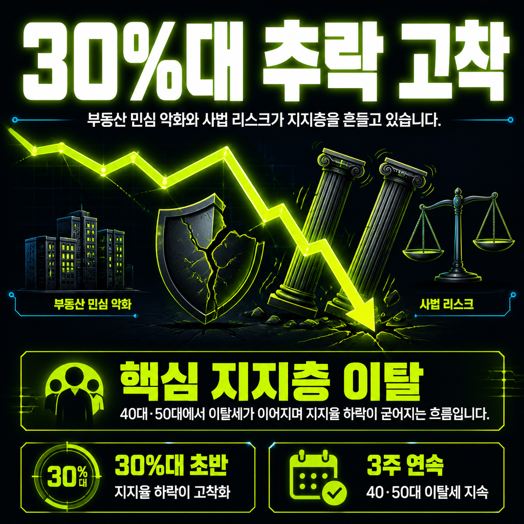 30%대 추락 고착