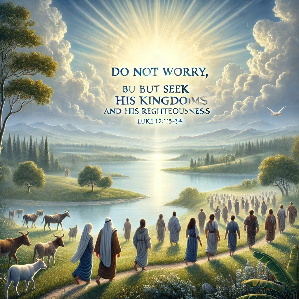 염려하지 말고 그의 나라와 그의 의를 구하라