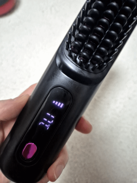 무선 헤어 빗 고데기