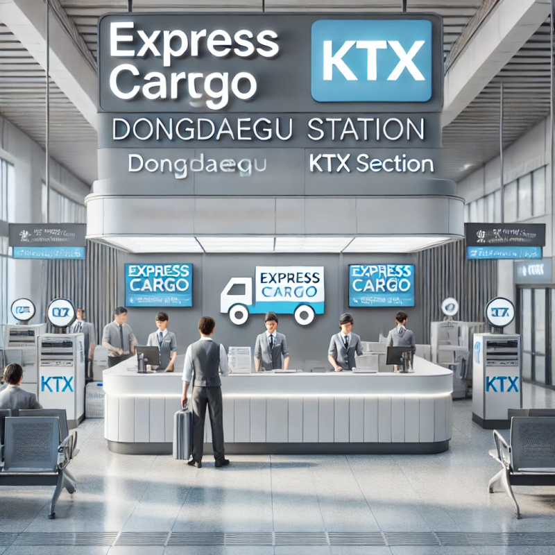 동대구역 KTX 특송 창구 모습