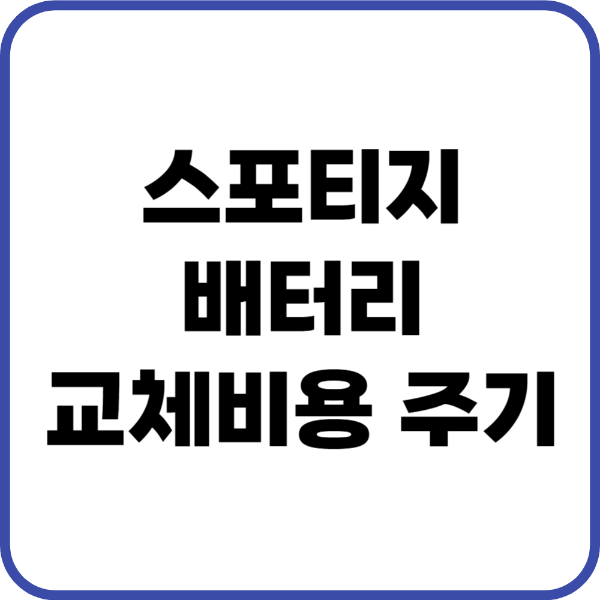 스포티지 배터리