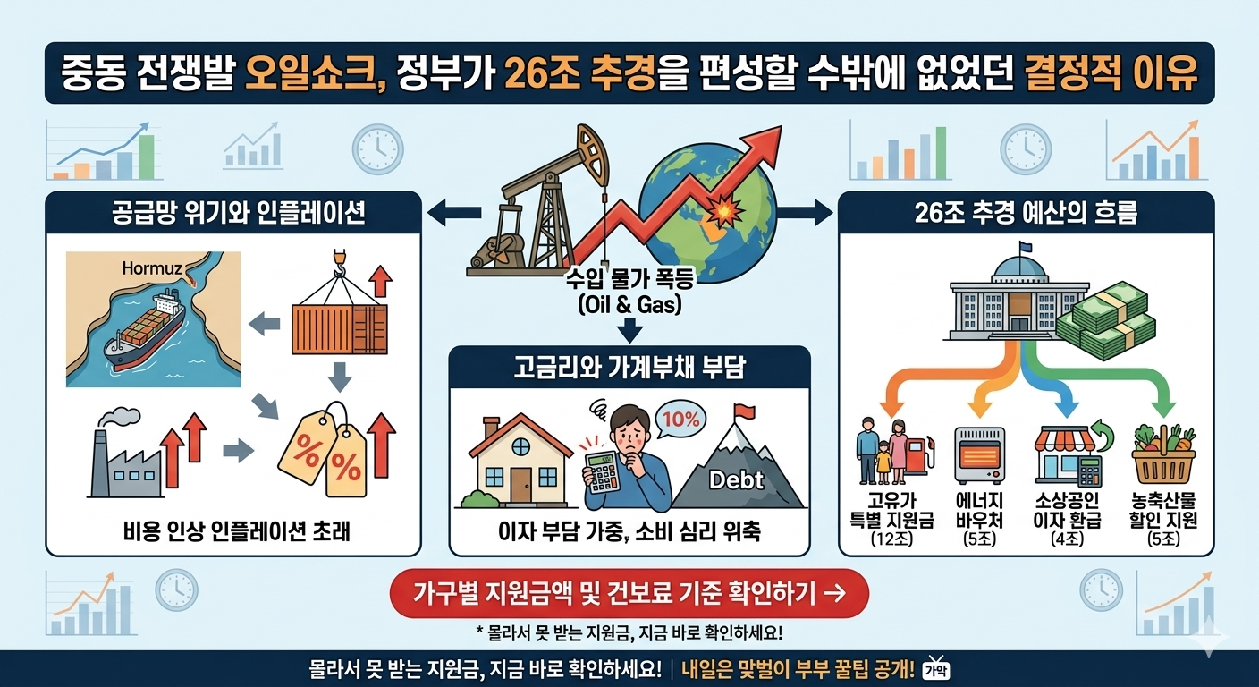 중동 전쟁발 오일쇼크, 정부가 26조 추경을 편성할 수밖에 없었던 결정적 이유