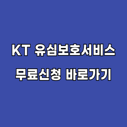 KT 유심보호서비스 무료 신청 바로가기