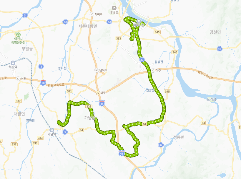 여주-924번-버스-노선-지도