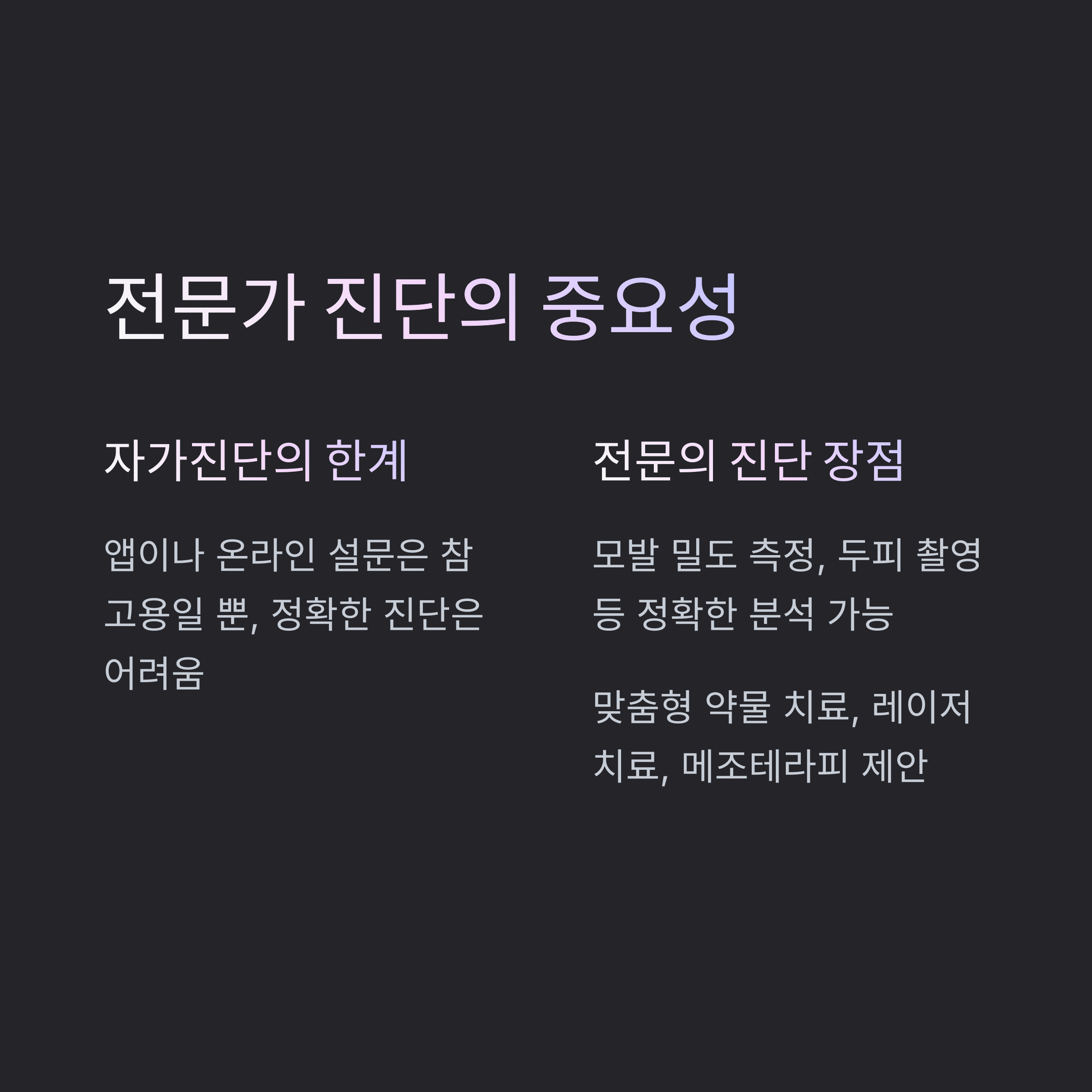전문가 진단 중요성 정리 이미지