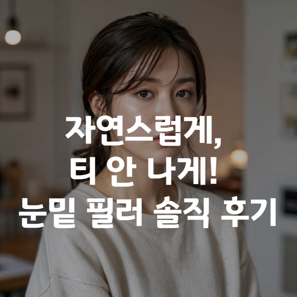 자연스럽게 티 안 나는 눈밑 필러 솔직 후기