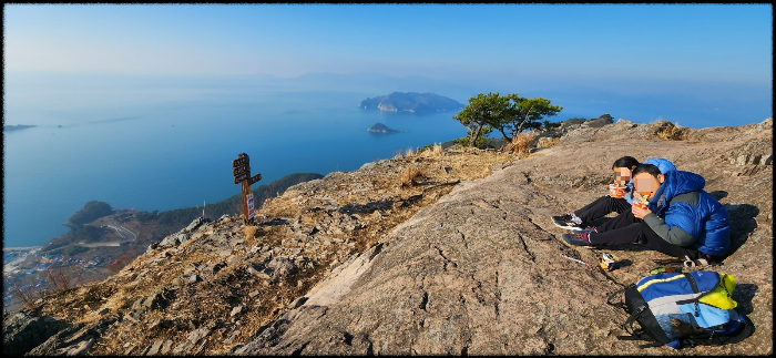 통영-사량도-지리산정상-컵라면
