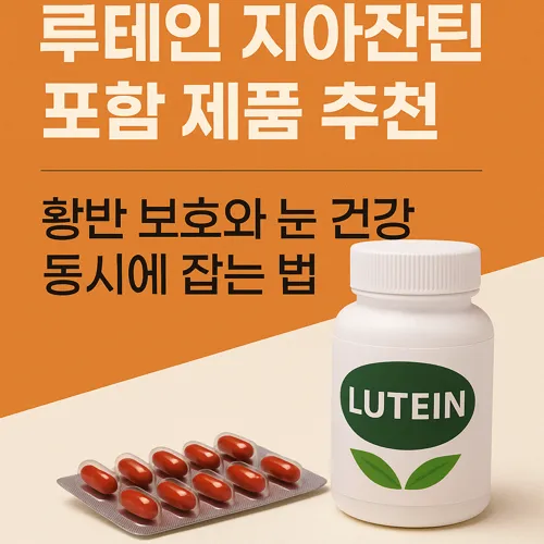 루테인 지아잔틴 포함 제품 추천