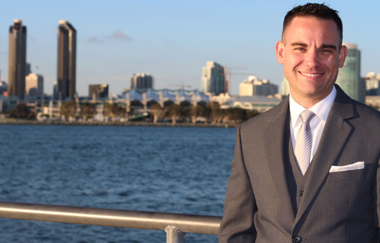 male real estate agent in suit