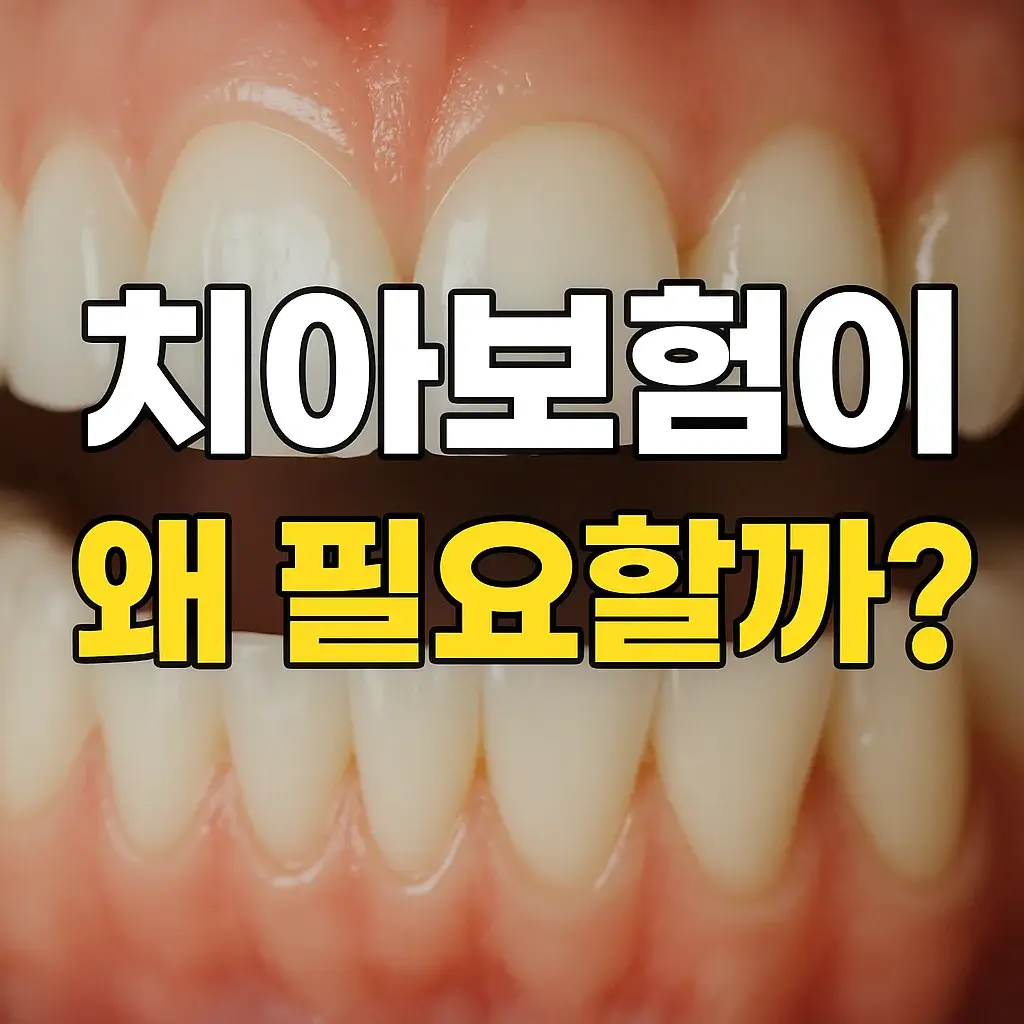 치아보험, 왜 필요할까?치료비 현실