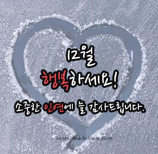 12월 감사인사말