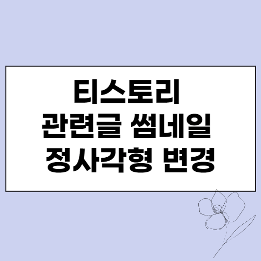 티스토리 관련글 썸네일 비율 사이즈 변경 썸네일