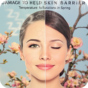봄철 피부관리 예민 이유중 일교차&amp;#44;습도로 인한 손상 이미지