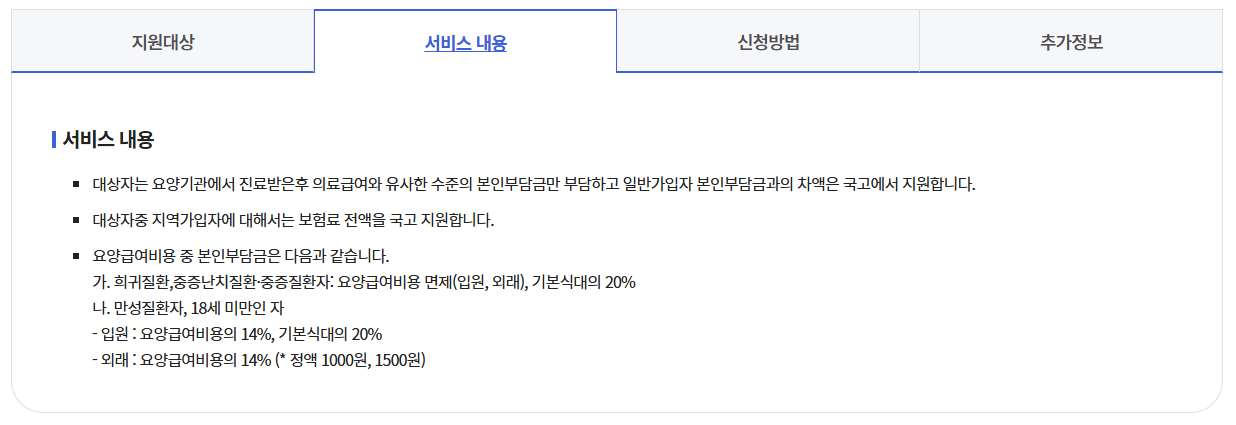 차상위 본인부담 경감대상자지원 신청하기