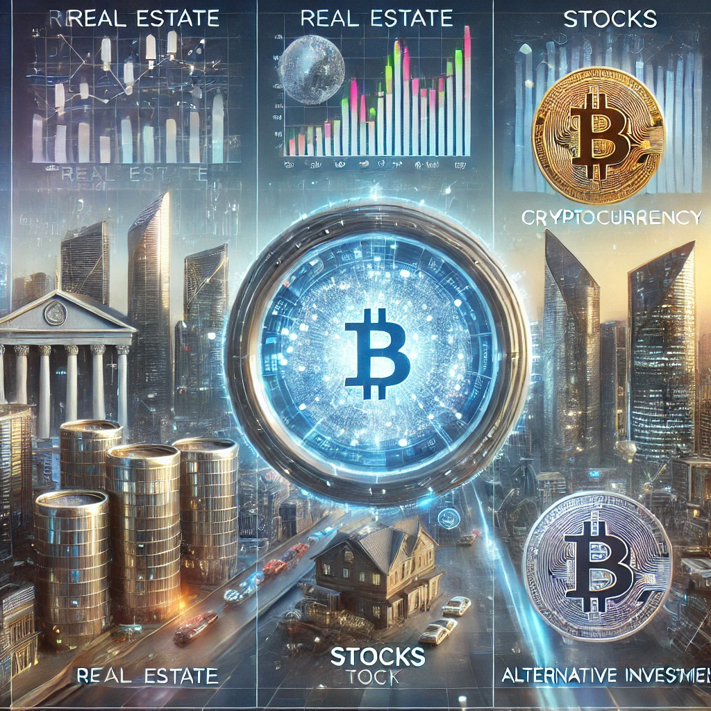 부동산, 주식, 가상화폐 등 2025년 투자 포트폴리오 비교