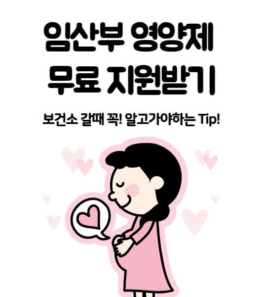 임산부 영양제 지원받는 법 (철분제,엽산제) 보건소이용팁