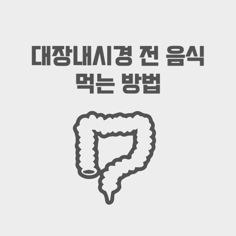 대장내시경 전 음식 먹는 방법