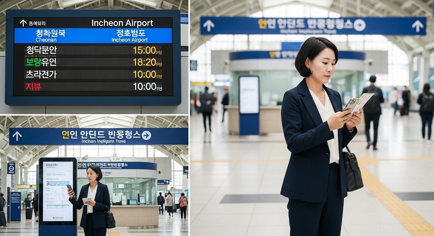 천안에서 인천공항까지 걸리는 시간