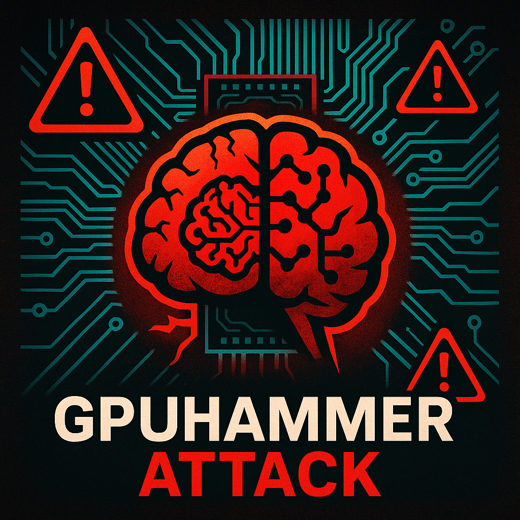 GPUHammer 공격 위험성을 보여주는 AI 보안 위협 썸네일