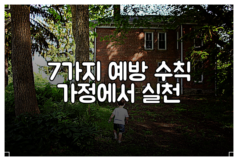 7가지 예방 수칙 가정에서 실천