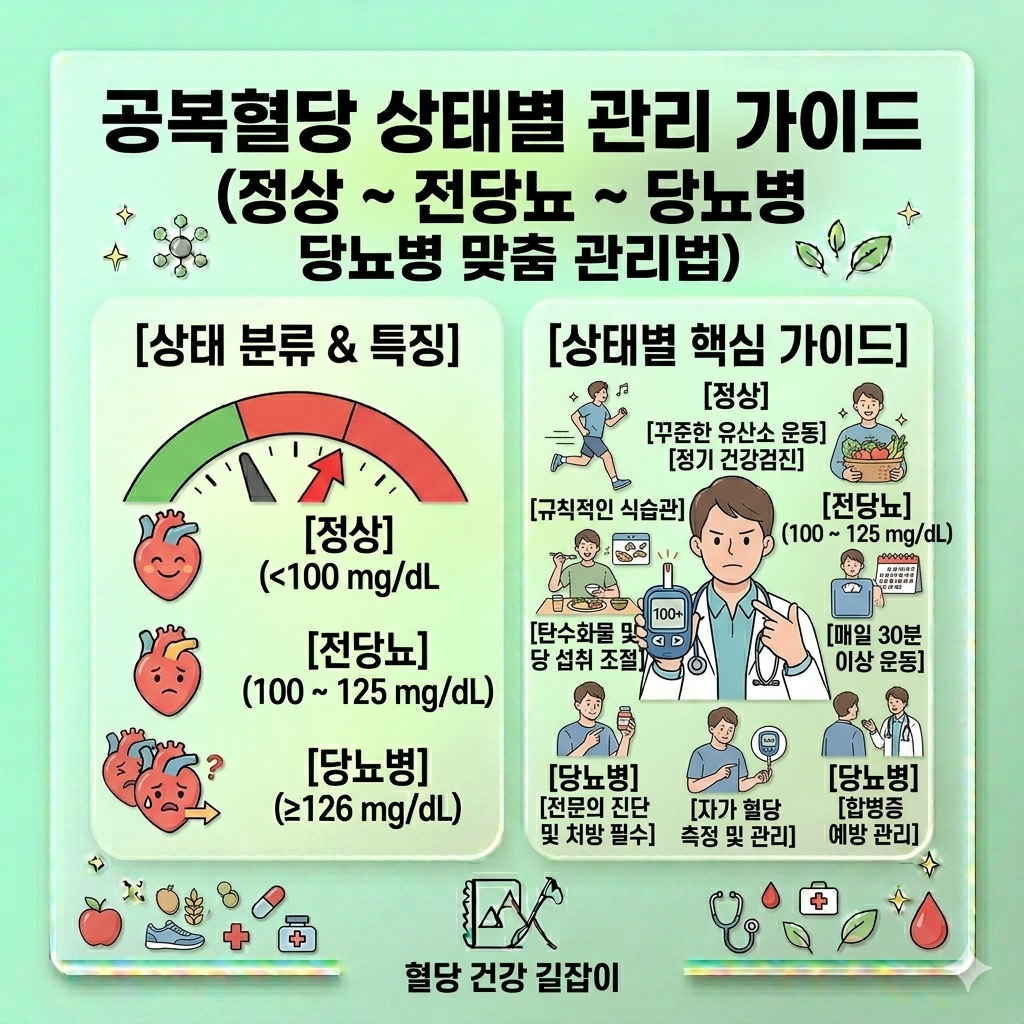 공복혈당 100 이상 나왔다면? (정상 범위와 원인 정리)