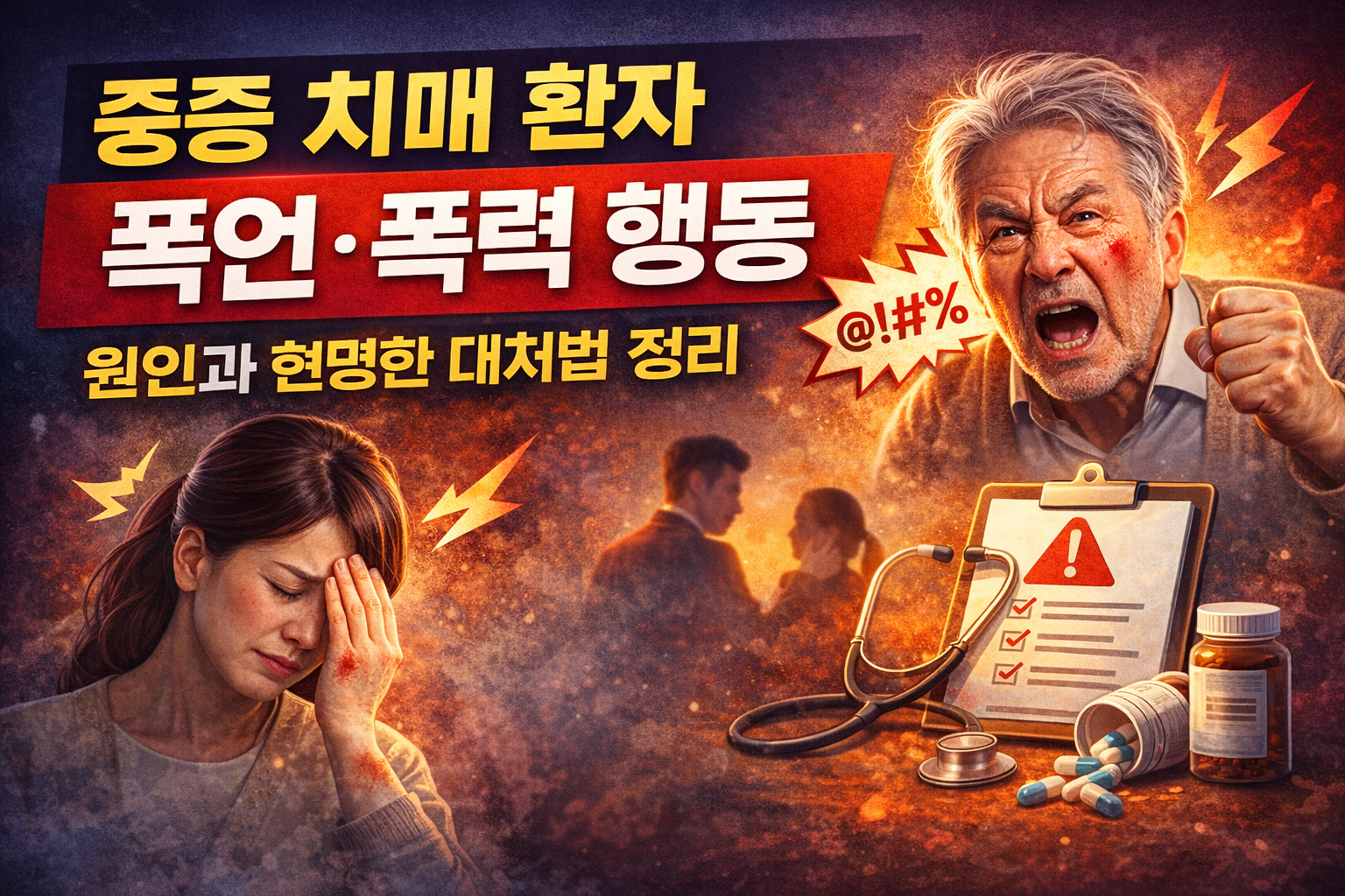 중증 치매 환자의 폭언&middot;폭력 행동 원인과 현명한 대처법