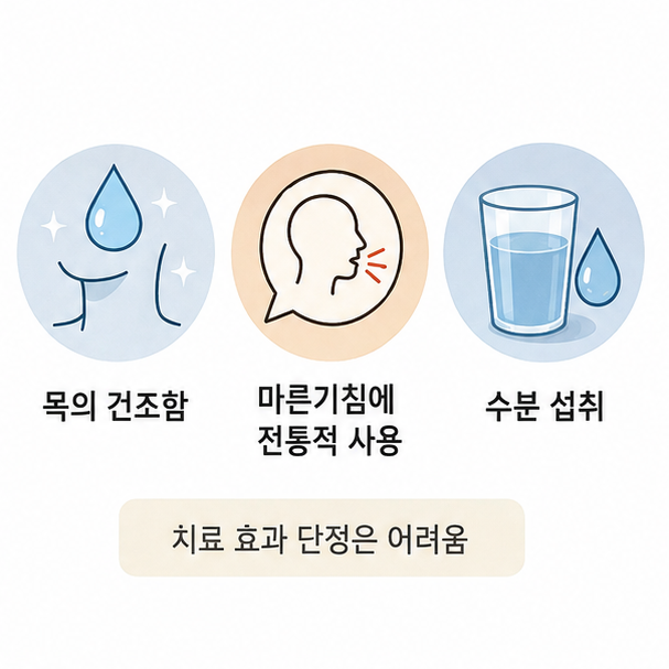 목의 건조함, 마른기침의 전통적 활용, 수분 섭취로 정리한 맥문동차 특징