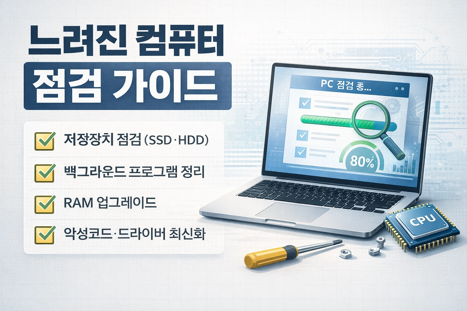 느려진컴퓨터점검