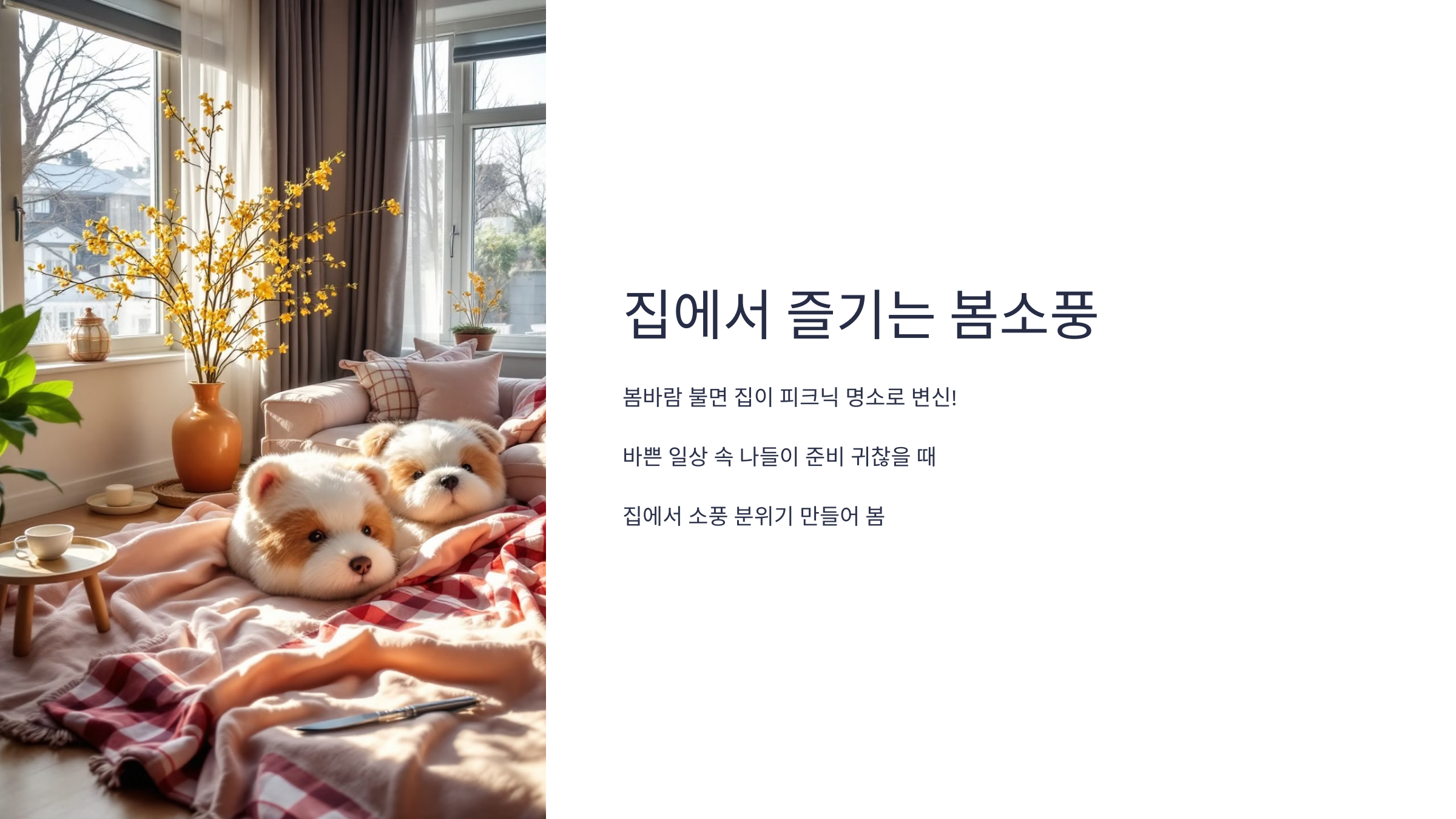 집에서 즐기는 봄소풍