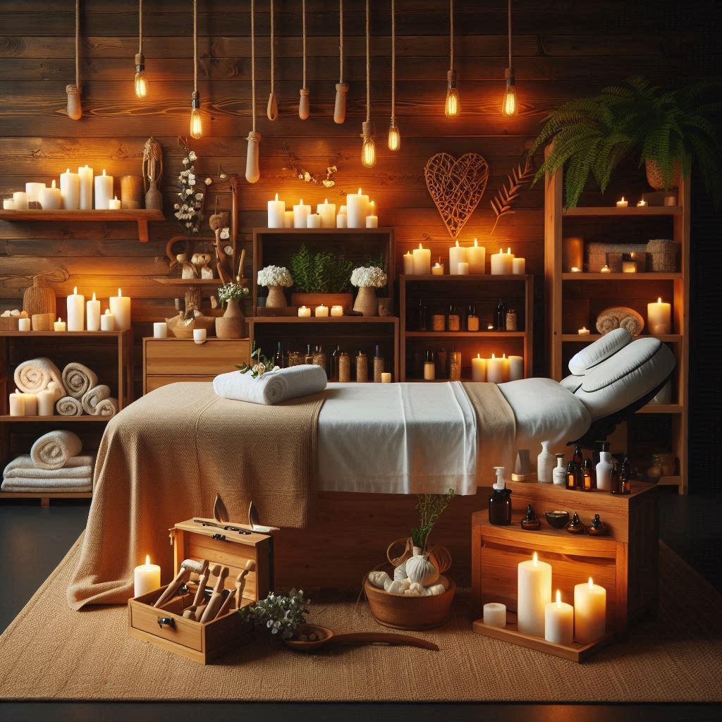 피부,체형관리 샵 배경