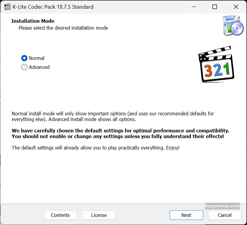케이-라이트 코덱(K-Lite Codecs) 설치 화면