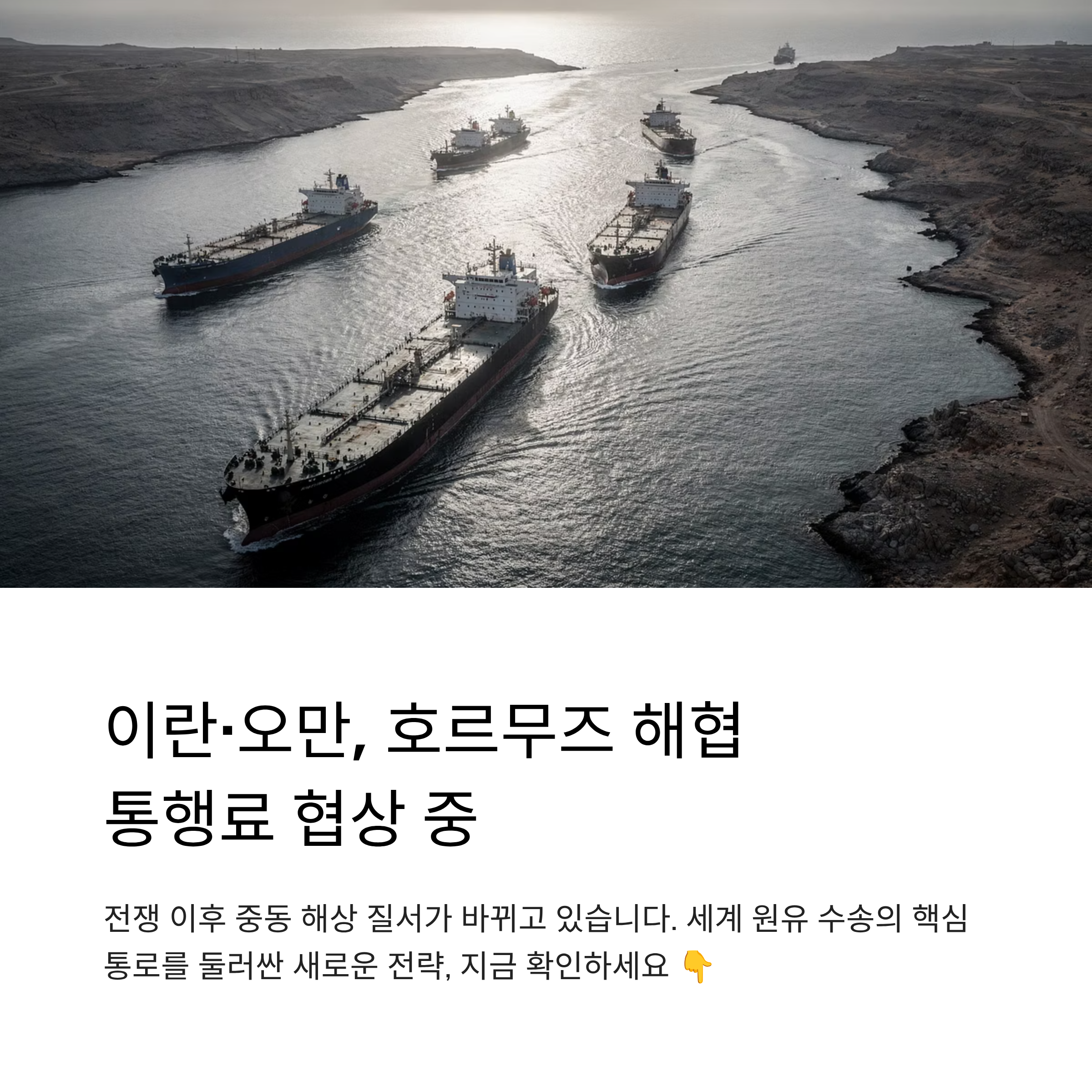 이란 오만 호르무즈 해협 통행료 협상