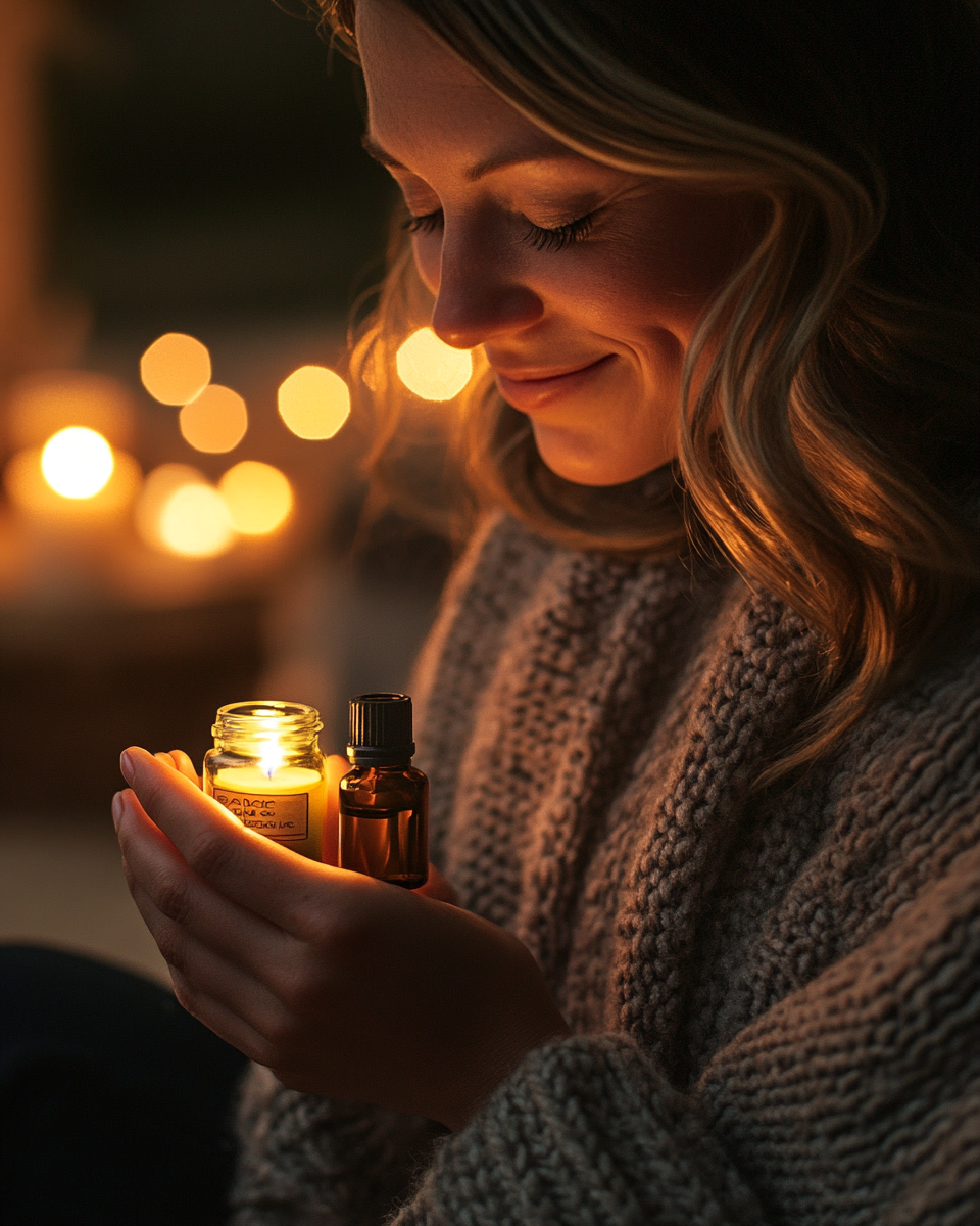 향기-테라피를-맡고-있는-여성