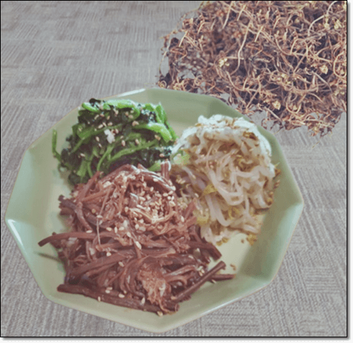 삼색나물 및 고비나물