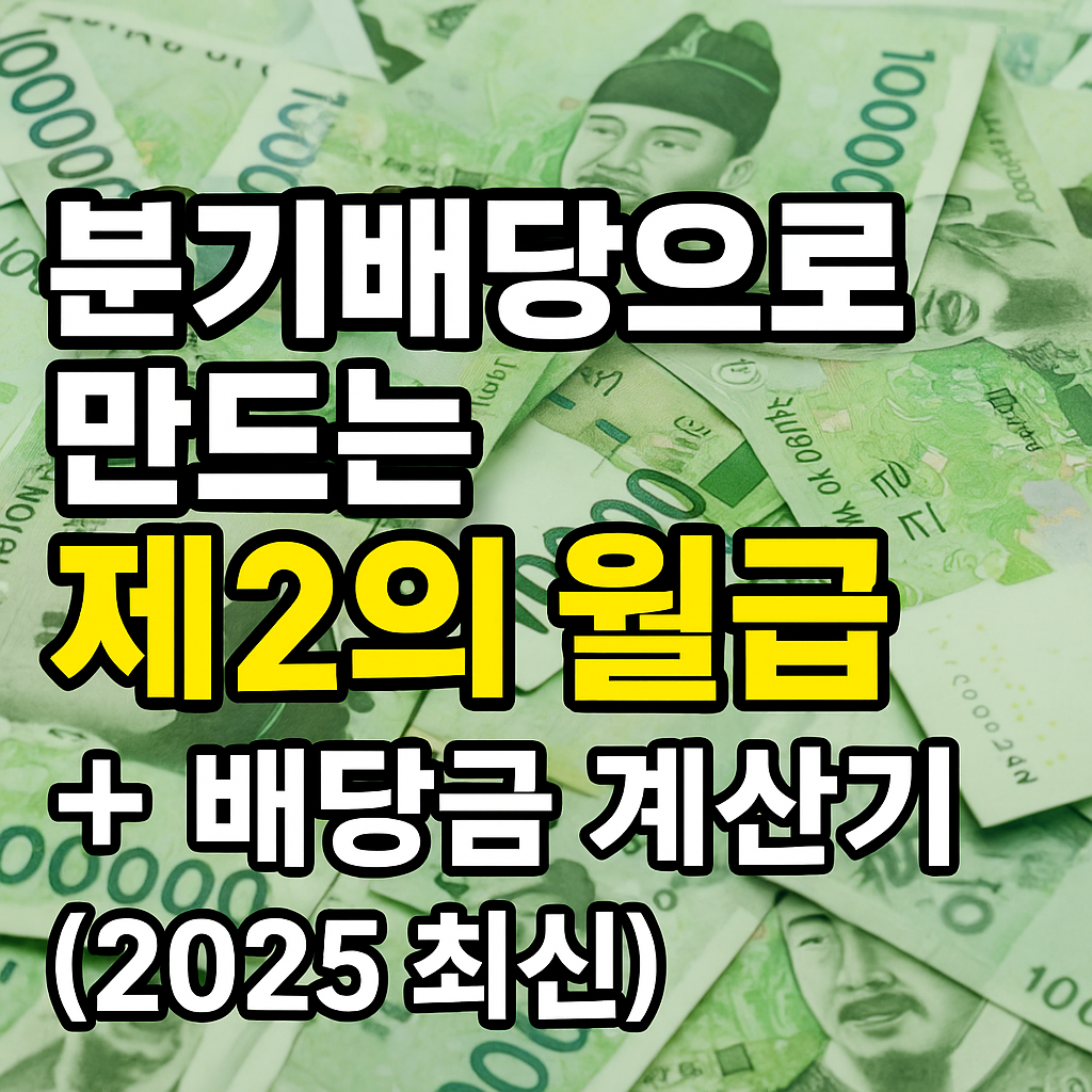 분기배당으로 만드는 제2의 월급 + 배당금 계산기 썸네일
