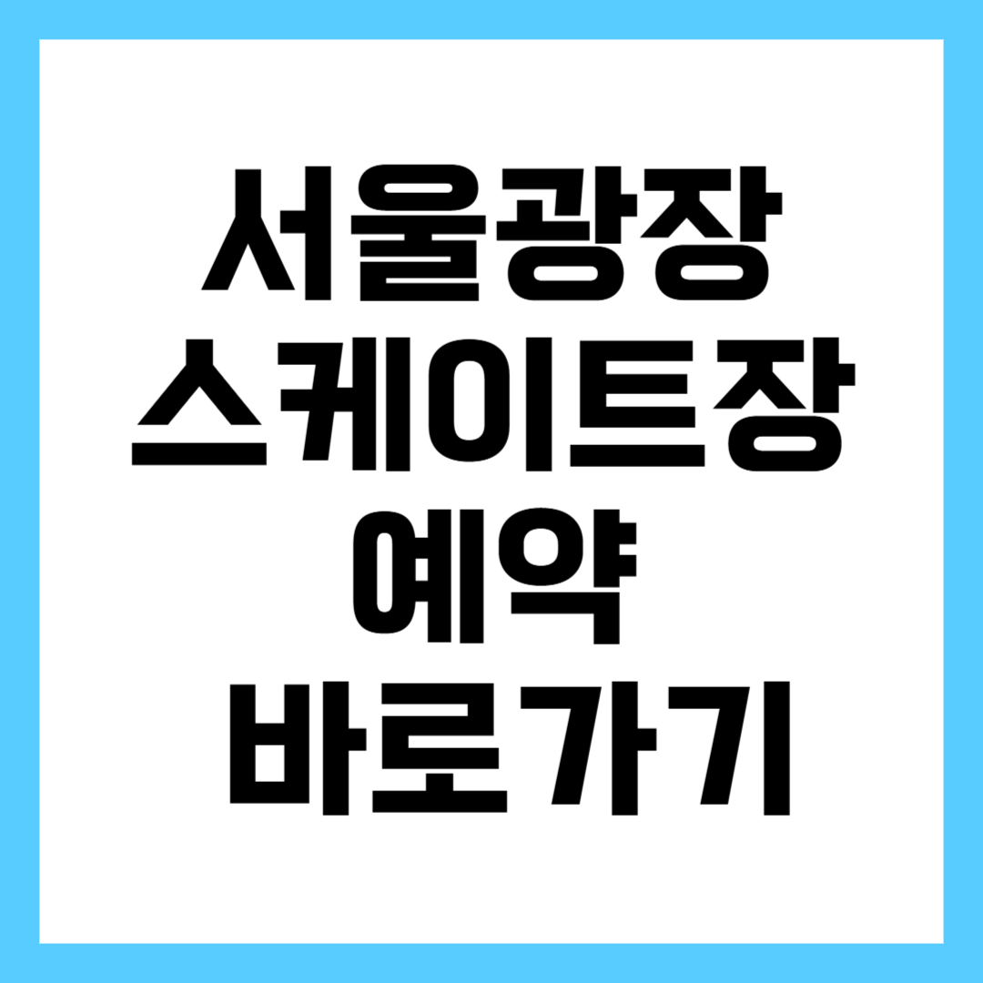 서울광장 스케이트장 입장권 예매하기