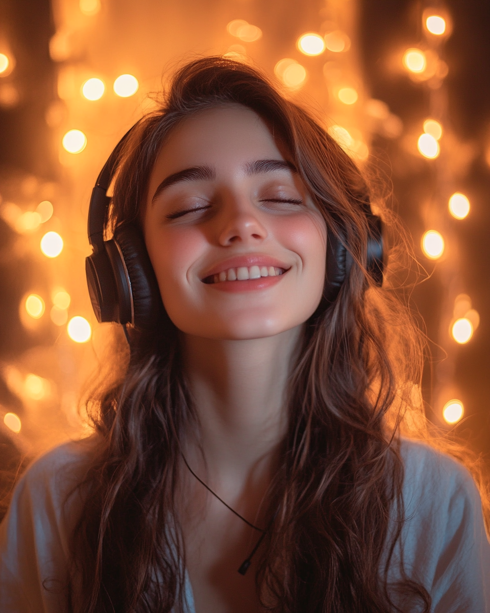 음악을-듣고-있는-여성-이미지