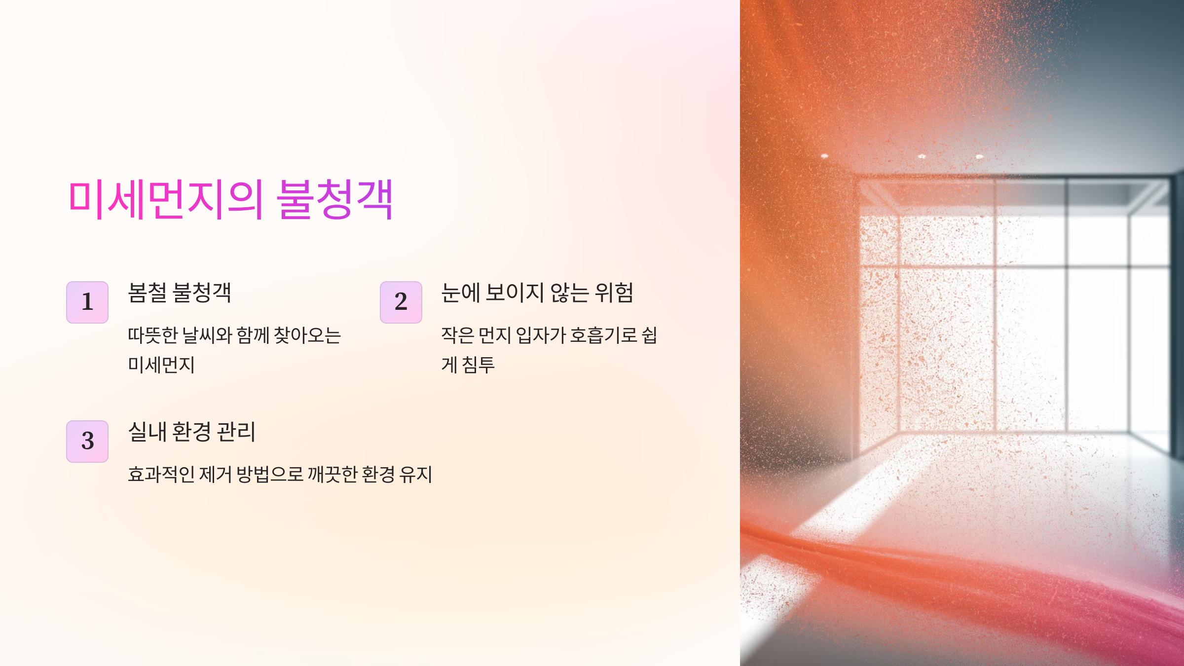 미세먼지의 불청객