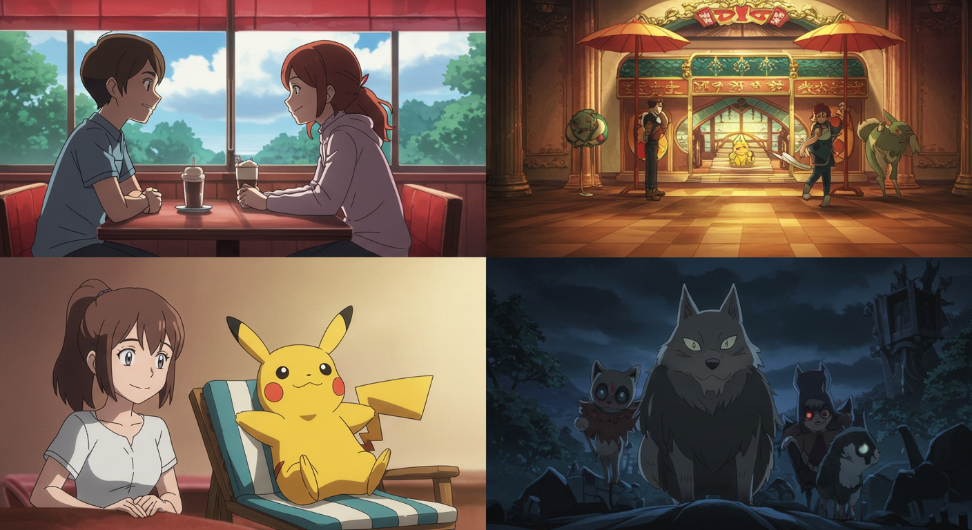 리얼리티와 애니메이션 신작이 나란히 소개된 장면