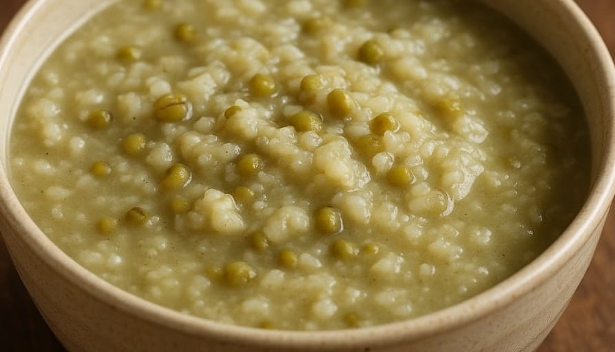 그릇에 한가득 담겨 잇는 녹두 죽