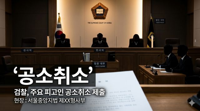 공소취소 뜻과 형사재판 절차 설명 이미지