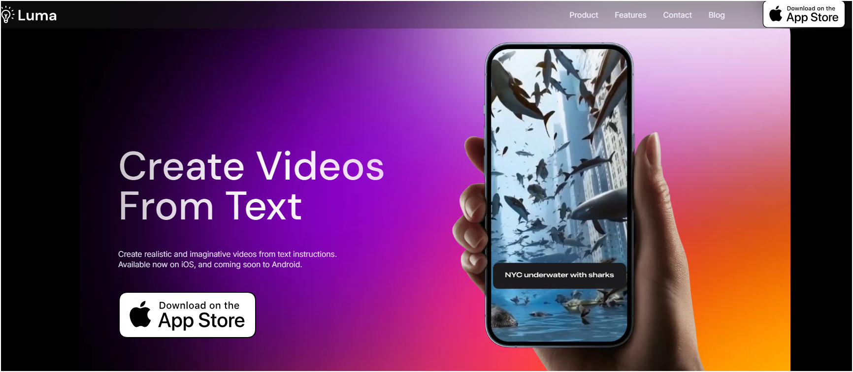 alt="Luma AI 사이트"