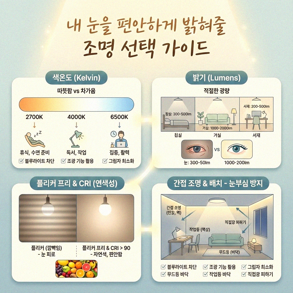 우리 집 실내 조명 편안하게 유지하는 비법