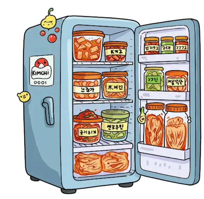 김치냉장고-김치통-배추몇포기-1