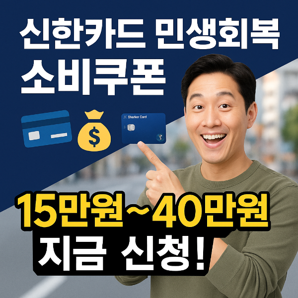 신한카드 민생회복 소비쿠폰 신청방법 썸네일 이미지입니다.